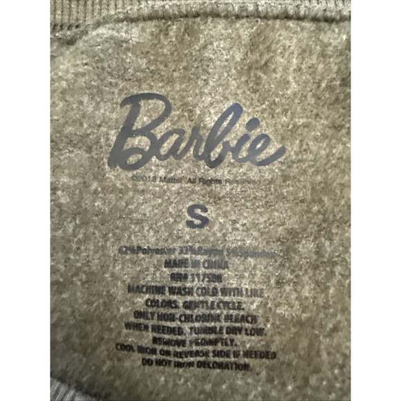 Baddie Barbie Camo Sweatshirt Size Small Lightweight - Picture 5 of 5